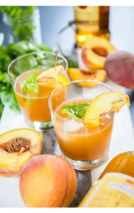 Peach-Basil Fizz